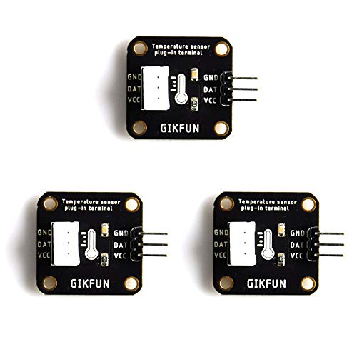 Gikfun Ds18B20 Waterproof Digital Temperature Sensor With Adapter Module For Arduino (Pack Of 3 Sets) Ek1183 #TOP3