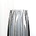 Lucky Bird Modern Black Grey Ribbed Glass Vase for Flowers, Candles and Decorative Accents - Tall/Short Glass Vase for Centerpieces Home Table Decor(Grey H7.87in)