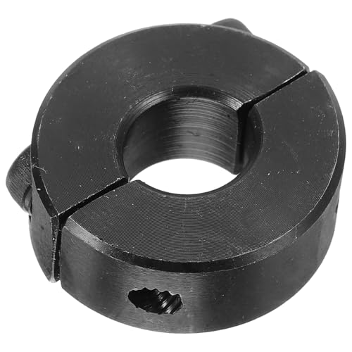 EXHUMKY - EXHUMKY Keyed Steel Shaft Collar Clamping Ring with Limit Stop Split Design Axle Fixing Clamp for Mechanical