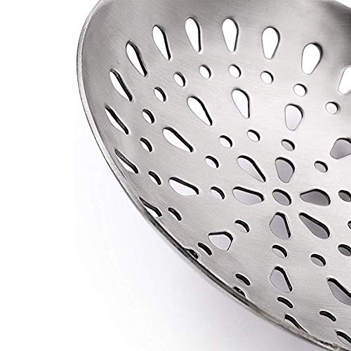 Tbwhl Skimmer Slotted Spoon, Heavy Duty 304 Stainless Steel Slotted Spoon With Vacuum Ergonomic Handle, Comfortable Grip Design Strainer Ladle For Kitchen, 14.96 Inches #TOP4