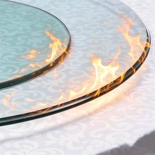 Dessus de table en verre de remplacement rond 40cm pour table basse et guéridon - 5
