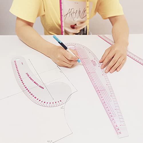 Hlzc French Curve Ruler For Pattern Making, 15 Pieces Clear Sewing Ruler Set For Beginners Tailors Designers #TOP3