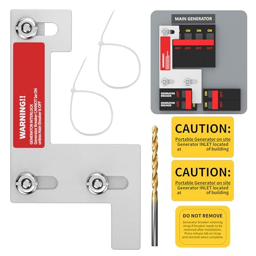 Joinfworld Generator Interlock Kit Compatible with ITE Murray Gould Thomas Siemens and Betts 150 or 200 Amp Panels 1 1/4 Inches Spacing Between Main and Generator Breaker