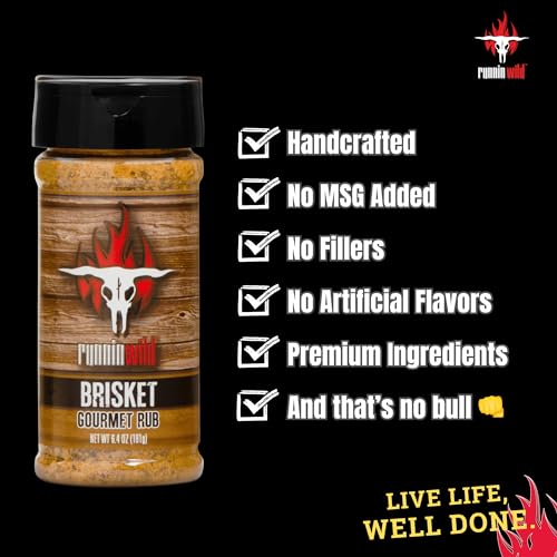 Image of Gourmet Brisket Seasoning | Brisket Rub for Smoker or Grill | No Artificial Flavors | No MSG added | Runnin' Wild Foods, 6.4 ounces