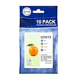 Denvoer LC3213 Druckerpatronen Kompatible für Brother LC-3213 LC3211 für MFC-J497DW DCP-J572DW MFC-J491DW MFC-J890DW MFC-J895DW DCP-J772DW DCP-J774DW(4 Schwarz,2 Cyan,2 Magenta,2 Gelb)