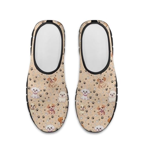 JoyLamoria House Animal Print Shoes for Women Loafer Soft Mesh Fashion Orthopedic Travel