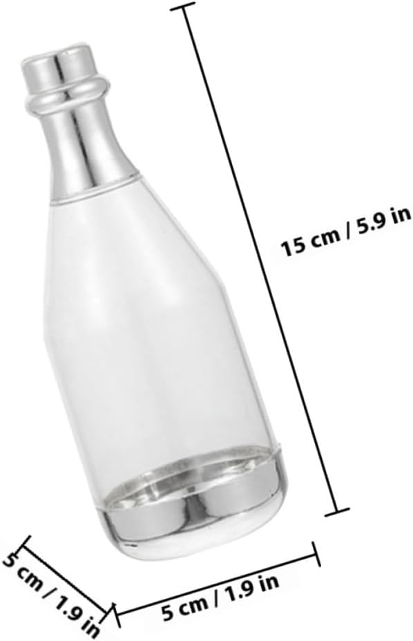 INOOMP 20pcs Silver Bottle Shaped Candy Boxes Decorative Candy Containers Wedding Party Favors Mini Wine Bottles for Adults