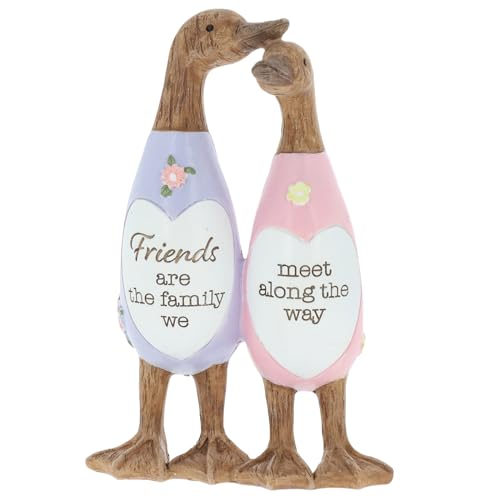 Shudehill Giftware Daisy Message Cute Wooden Duck Ornament - Mum Nan Friends Family and More Sentimental Messages Gift Ideas For Her (Friends)
