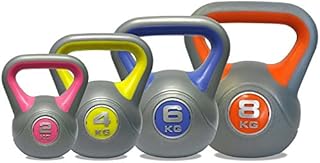 DKN Unisex's Vinyl Kettle Bell Weight Set, Multi-Colour
