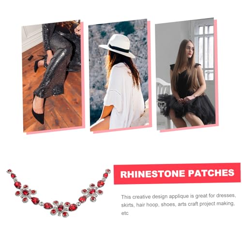 Adorno de pedrería roja Gatuida para diademas de invitada perfecta 4