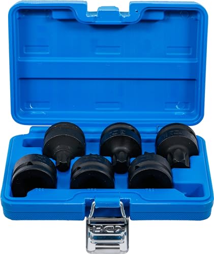 Juego De Puntas De Vaso De Impacto | Entrada 20 Mm (3/4") | Perfil En T (Para Torx) T55 - T100 | 6 Piezas