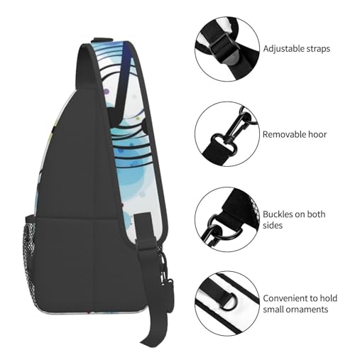 Bolso Cruzado para Hombre Mochila Bandolera Negra miniatura 5