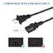 Aprelco 6.6ft/2m UL Listed 2-Prong AC Power Cord Cable Lead Replacement for Earthquake Minime P-8 P-10 P-12 P-2515 Subwoofers 2-Slot Non-Polarized 10A 125V 18AWG