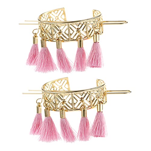 VICASKY 2 Pezzi Forcella per Frange Retro Accessorio per Acconciature Bacchetta per Chignon Design Geometrico Duratura per Ragazze e Donne