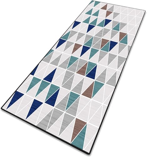 CONGCLI Alfombra Antideslizante 92 x 300 cm Antideslizante, Lavable, Resistente, Varios Tamaños, Fácil de Limpiar Moderno Pelo Corto para Cocina, Pasillo, Dormitorio, Vestíbulo, B