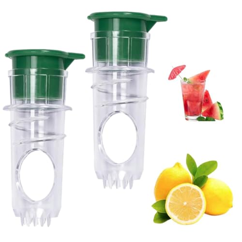 LACHT 2 piezas Exprimidor de limones,exprimidor limon,exprimidor manual de cítricos, acero inoxidable y plástico, exprimidor de frutas con rallador,exprimidor limon,exprimidor limon(verde
