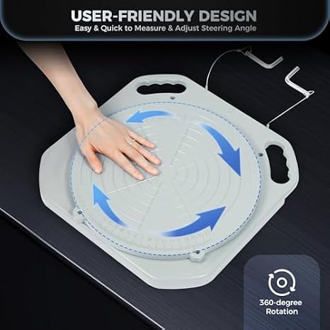 Heavy Duty Wheel Alignment Turn Plates Kit - 360° Rotating with Transition Blocks and Thrust Pads for Accurate Front End Alignment in Garages and Auto Repair Shops