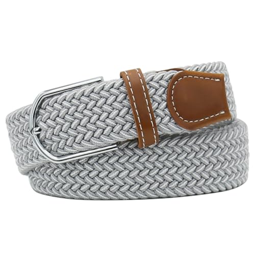 Image of Multicolored Elastic Woven Golf Belts Casual Braided Stretch Belt for Men and Women