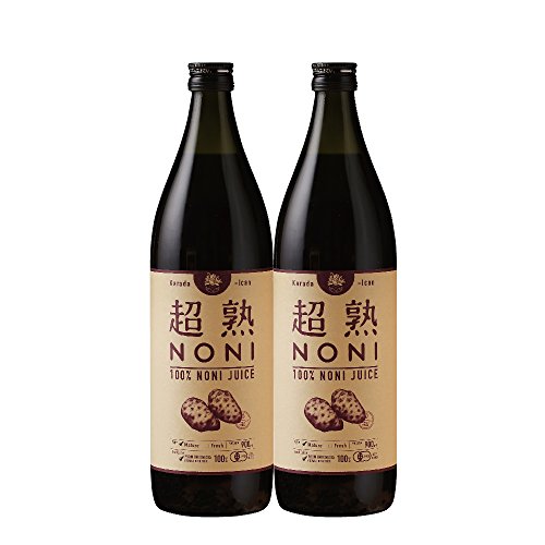 超熟ノニ 100%ノニジュース 熟成タイプ 900ml (2本, 超熟) 有機 オーガニック 果実 原液 無添加