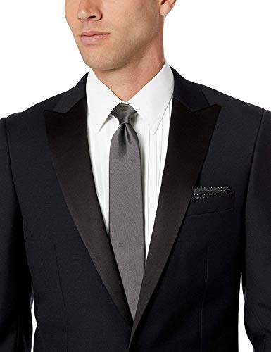 Men's Regular Fit 100% Wool 1-Button Peak Lapel Two-Piece Tuxedo Suit2
