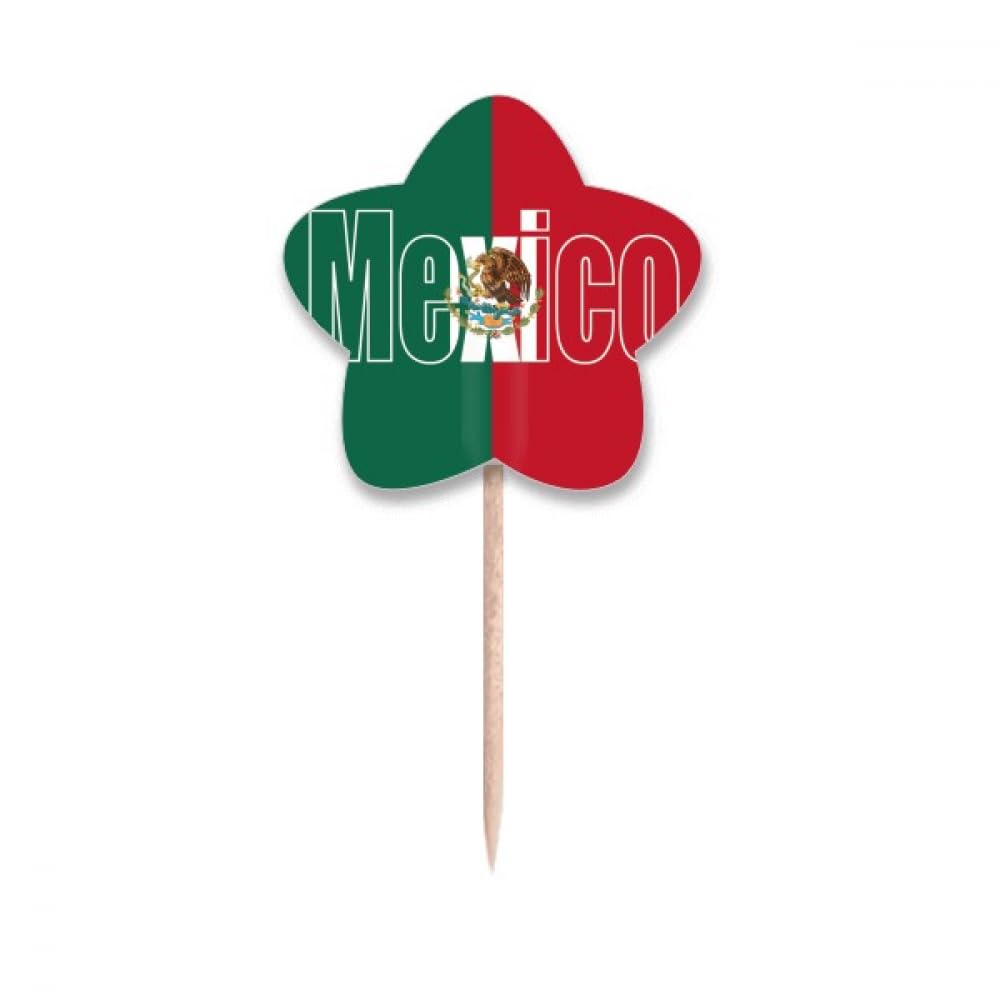 Drapeaux cure-dents Mexique déco gâteau et cupcake picks de fête