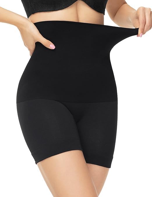 KARSHU Lifestyle Women's Tummy Tucker High Waist Shapewear Thigh Slimmer Anti Rolling Strips Shapewear for Women, Tummy Shaper Comfortable Seamless 3