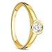 Produktbild Orovi Damen Ring Gelbgold 0.25 Ct Solitär Diamant Verlobungsring 18 Karat (750) Gold und Diamant Brillanten