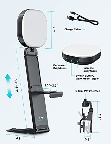 image for viozon Glow LED Streaming Light, Rechargeable Portable, Video Conferen