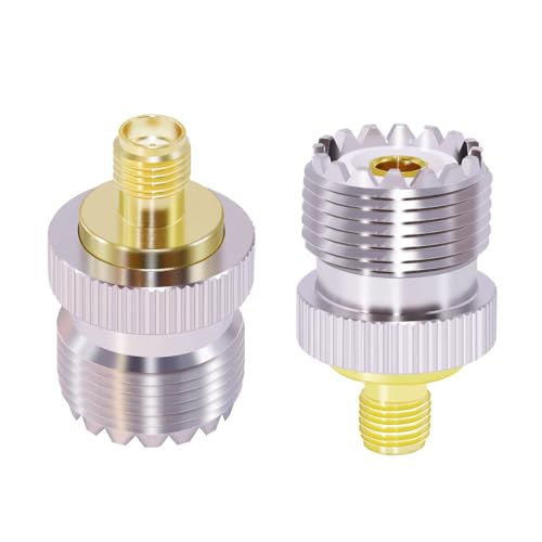 Adaptador CNARIO PL259 Hembra a SMA Hembra, 2 piezas miniatura 2
