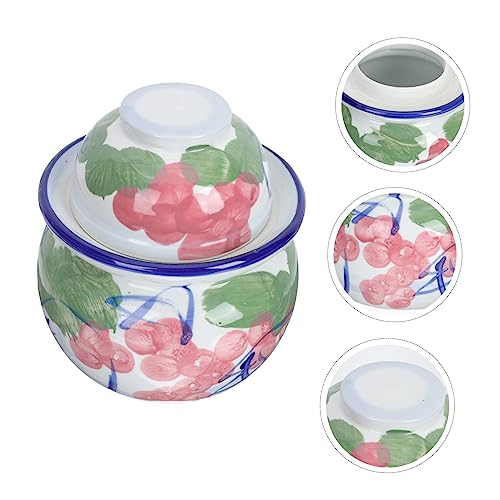 Mikinona Jarra De Cerveja Kimchi Jarra Grande De Picles Para Casa Picles De Cerâmica Porcelana Pote