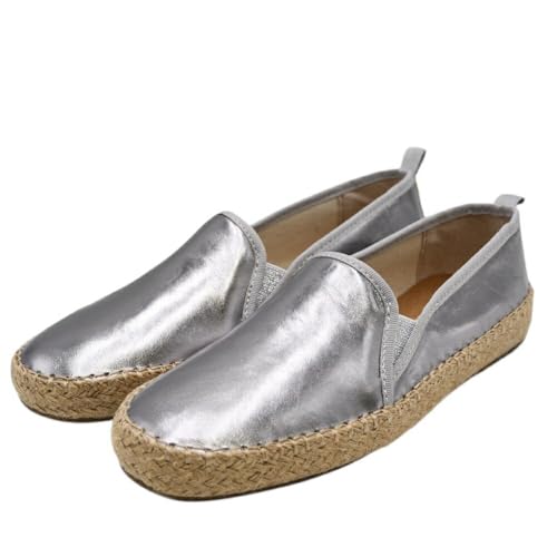 [EMU Australia] エミューオーストラリア エミュ w13258 DULL SILVER W8/25.0cm スリッポン Gum Leather Metallic エスパドリーユ エミュー ジュート巻き スニーカー デッキシューズのサムネイル