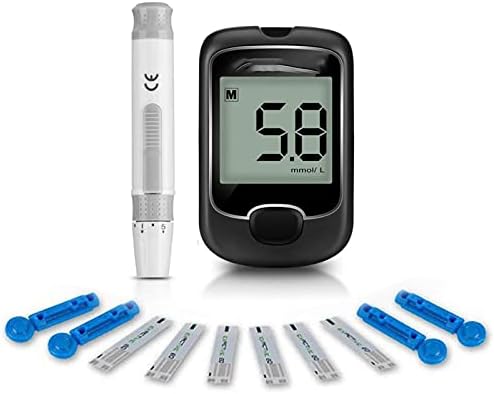 JINSP Accurate Measurement, Blood Glucose Meter Diabetes Tester with 50 Test Strips and Blood Sampling Needle Blood Glucose Test Kit