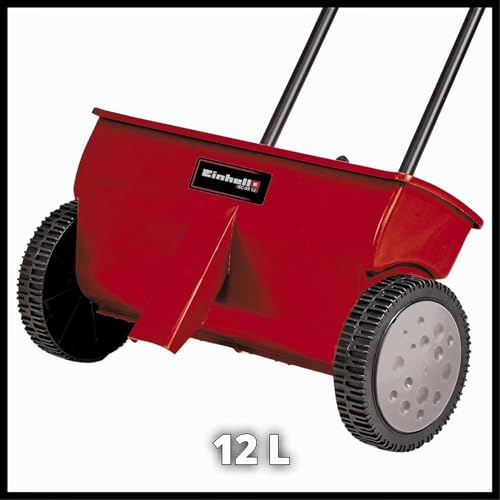 Carro esparcidor manual Einhell con ruedas de 200 mm para abono, semillas y sal 4