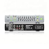 9-band Graphic EQ Equalizer, Stereo Equalizer, High, Medium and Bass Adjustment, with Low-cut Filter/LED Display Light/Feedback Detection Technology, for Music Entertainment