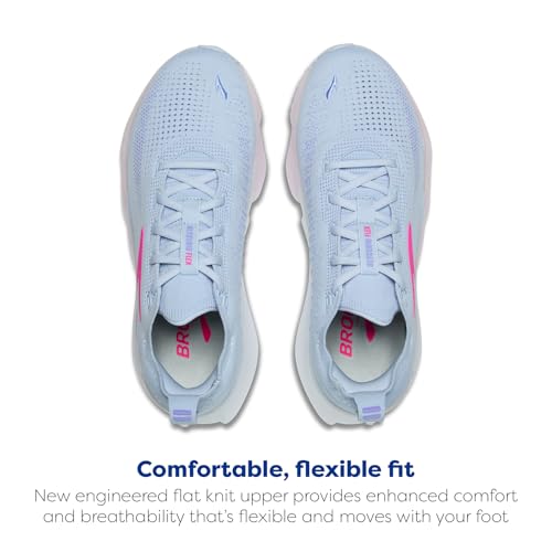 Brooks Women’s Glycerin Flex Neutral Running & Walking Shoe - Skyway/Cyber Pink/Blazing Bell - 5 Medium - image 4