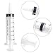 DEPEPE 8pcs 60ml Plastic Syringe with Caps, Large Catheter Tip Syringes for Lipgloss Making Feeding Food Paint Scientific Lab Measurement and Dispensing
