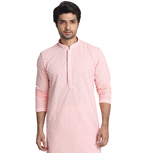 Image of Manyavar Men's Chikankari Kurta Set (2pcs)