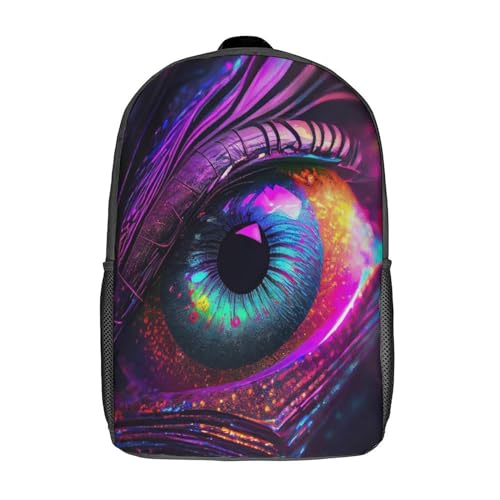 NEAFP Mochila Infantil ojos Con Estampado 3D - Mochila Escolar Práctica Para Niños/niñas, Perfecta Para Actividades Escolares Y Viajes