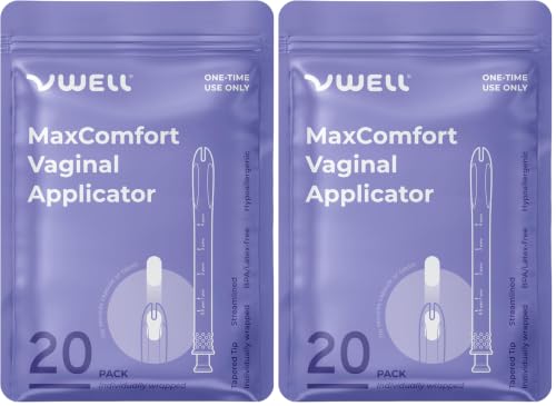 Image of VWELL MaxComfort Tapered Vaginal Rectal Suppository Applicator Fits Most Prescription Capsule, Tablet, Pill, Gel, Cream (Universal) (Pack of 2)