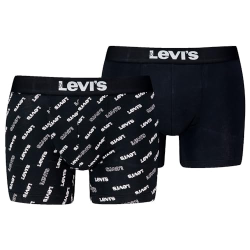 Levi's Herren Boxer Underwear, Black / White, XXL