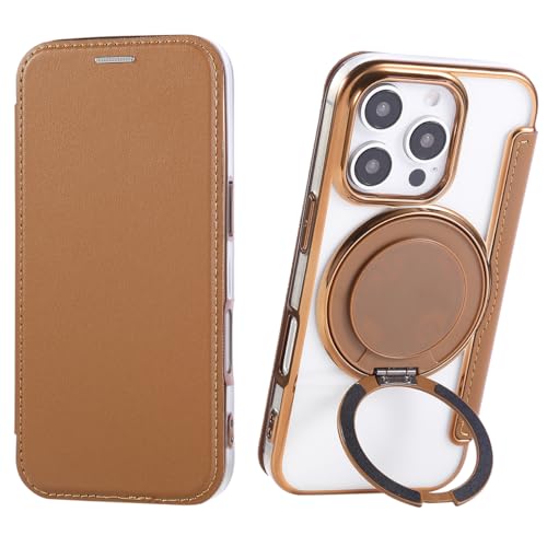 KeKeYou iPhone 12 Pro Max �p �P�[�X �蒠�^ �N���A �����O�t�� Magsafe�Ή� �w�ʓ��� ������PU���U�[ �X�}�z�P�[�X �S�[�W���X �J�[�h���[ ������� �l�C���z�^ �J�o�[ �A�C�t�H��12 Pro Max �p �蒠�J�o�[ 