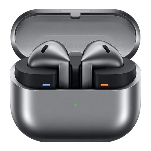 Samsung Galaxy Buds3 with Galaxy AI, Wireless Earbuds, Noise Cancelling, Bluetooth, 360 Audio, Silver, 2 Year Extended Warranty (UK Version)