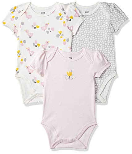 Image of miniklub Infant Girls Pack of 3 Printed Bodysuits