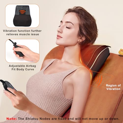 Shiatsu Neck and Back Massager with Heat,Neck Massager for Pain Relief deep Tissue,3D Kneading Massage Pillow for Back,Shoulder,Leg,Gifts for Mom,Dad,Women (Black) - Image 6