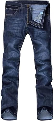 Men's Classic Relaxed Fit Jean Lightweight Straight Leg Washed Denim Jeans Retro Distressed Loose Fit Jean Pants