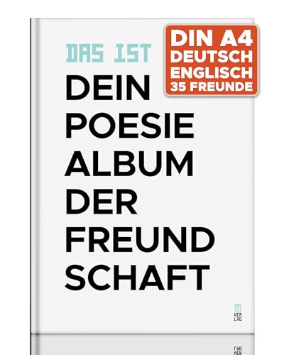 MANUFABO Freundebuch für Erwachsene (Deluxe) Poesiealbum der Freundschaft A4 Deutsch & Englisch 35 Freunde Abschiedsbuch Kollegen Gästebuch Geburtstag Geschenk zur Hochzeit DAS IST Verlag
