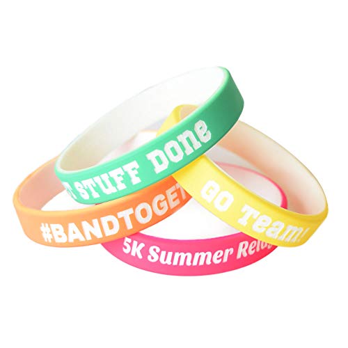 Reminderband Custom 100% Silicone Luxe Wristbands – Personalized Motivational Bracelets, Bulk Rubber Bands for Events, Fundraisers, Awareness, Gifts - Hypoallergenic Bands3