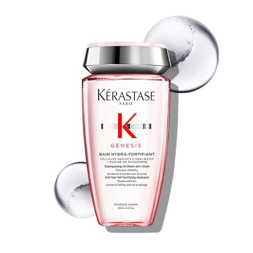 Kérastase Genesis Hydra-Fortifiant Anti Hair Fall Shampoo | For Normal to Oily Hair | Infused with Ginger Root and Edelweiss Native Cells | 250ml