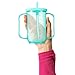 Sliner Adult Sippy Cups for Elderly 12 oz Straw Sippy Cups with 2 Handles No Spill for Adults Spill Proof Dysphagia Cup for Disabled Patients(Turquoise)