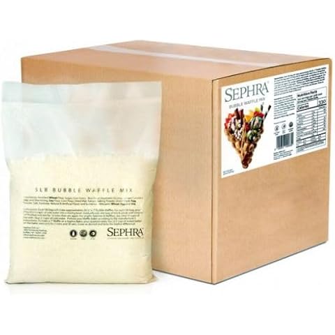 Sephra Bubble Waffle Mix, 30lb case. Just add water to serve fun, delicious Bubble Waffles for breakfast, lunch and dinner! Nut Free and Kosher Dairy, perfect for any occasion and treat. Cover